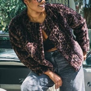 Torrid Leopard Print Teddy Jacket